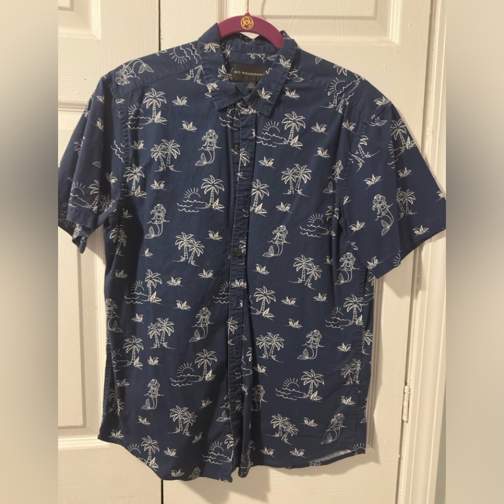 Blue Mermaid Button Down